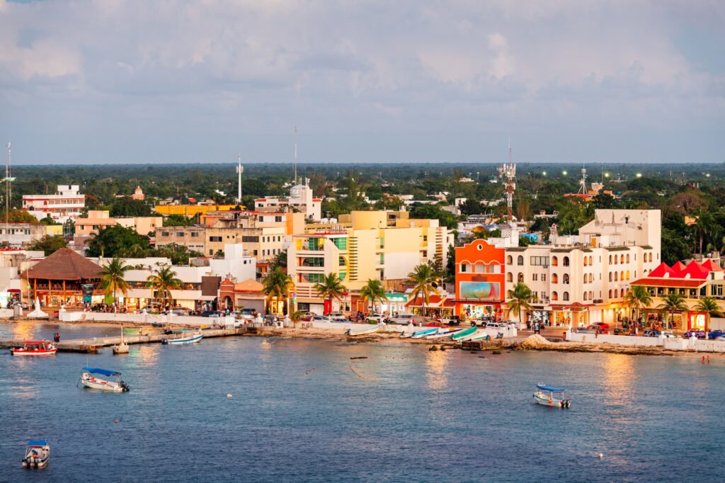 Cozumel, Mexico Coastal Town Skyline